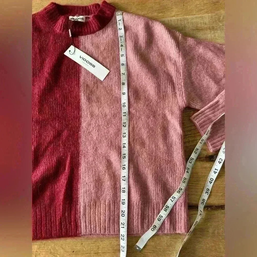 NWT Vigoss Block Crew Neck Sweater ~ Very Soft! ~ Medium - Picture 4 of 5